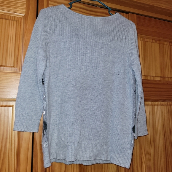 Talbots Women's Sweater Pullover Gray Multi-color‎ Wool Blend Size Lp - Picture 2 of 8